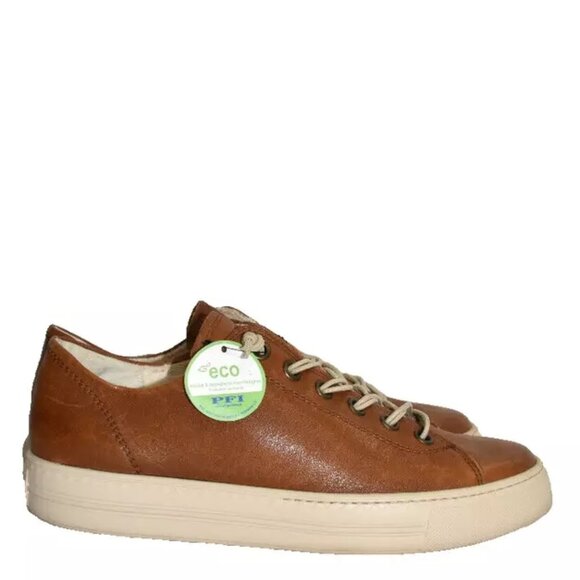 $400 Paul Green Hadley Platform Sneaker LOWTOP BROWN leather 11 US (TE3)